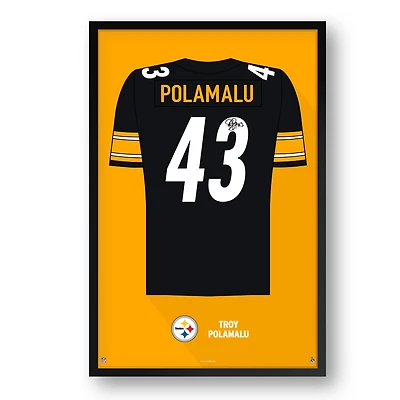 Troy Polamalu Pittsburgh Steelers Framed 27" x 39" Retired Jersey Art Print