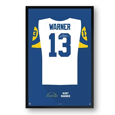 Kurt Warner Los Angeles Rams Framed 27" x 39" Retired Jersey Art Print