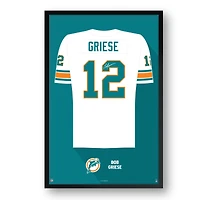Bob Griese Miami Dolphins Framed 27" x 39" Retired Jersey Art Print