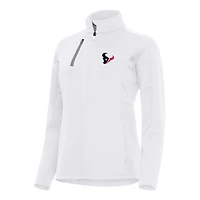 Women's Antigua White Houston Texans  Generation Full-Zip Jacket