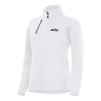 Women's Antigua White New York Jets  Generation Full-Zip Jacket