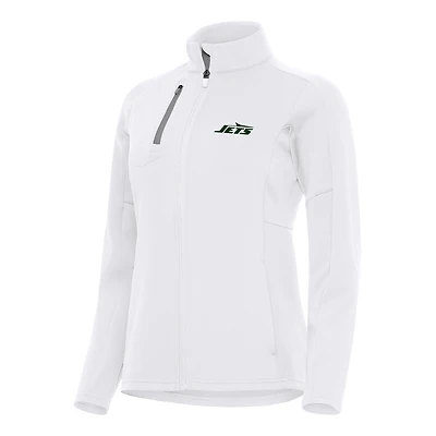 Women's Antigua White New York Jets  Generation Full-Zip Jacket