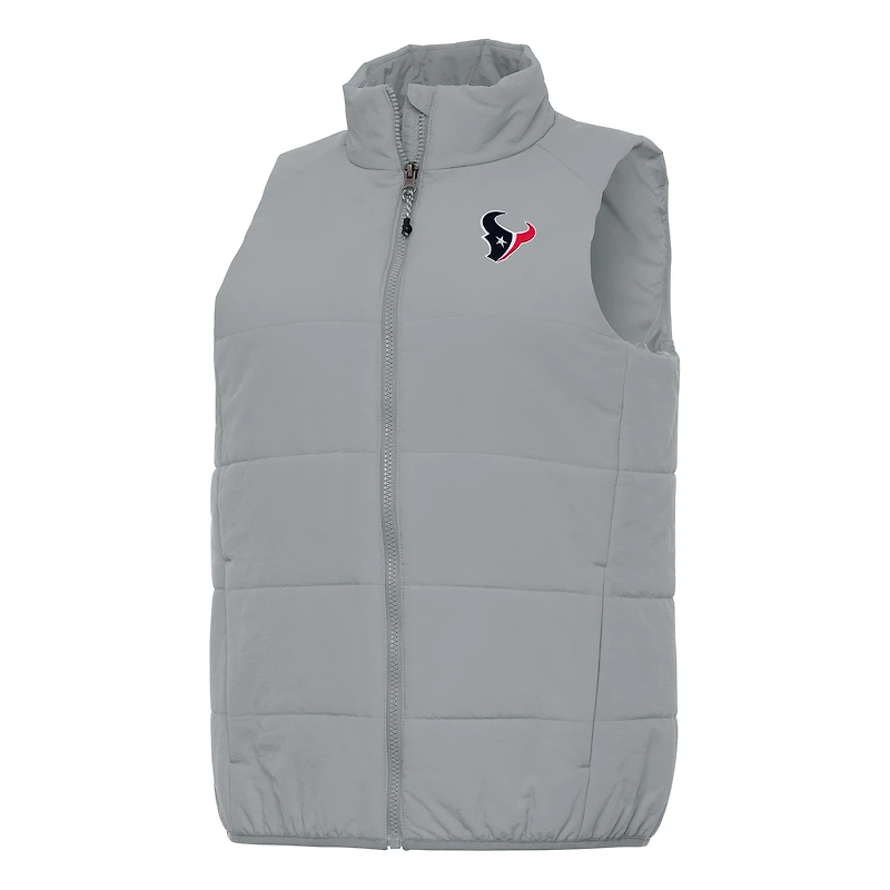 Women's Antigua  Gray Houston Texans Experience Full-Zip Vest