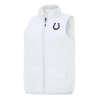 Women's Antigua  White Indianapolis Colts Experience Full-Zip Vest