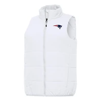Women's Antigua  White New England Patriots Experience Full-Zip Vest