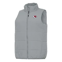 Women's Antigua  Gray Kansas City Chiefs Experience Full-Zip Vest