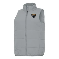 Women's Antigua  Gray Jacksonville Jaguars Experience Full-Zip Vest