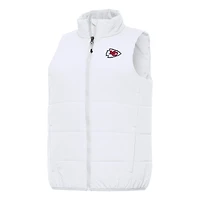 Women's Antigua  White Kansas City Chiefs Experience Full-Zip Vest