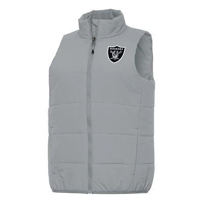 Women's Antigua  Gray Las Vegas Raiders Experience Full-Zip Vest