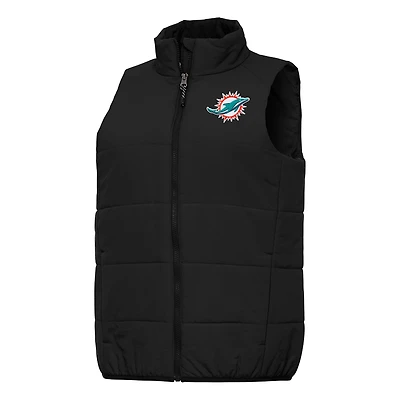 Women's Antigua  Black Miami Dolphins Experience Full-Zip Vest