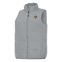 Women's Antigua  Gray Minnesota Vikings Experience Full-Zip Vest