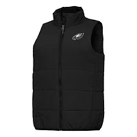 Women's Antigua  Black Philadelphia Eagles Experience Full-Zip Vest