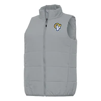 Women's Antigua  Gray Los Angeles Rams Experience Full-Zip Vest