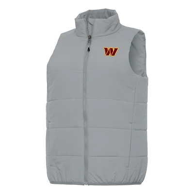 Women's Antigua  Gray Washington Commanders Experience Full-Zip Vest