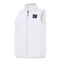 Women's Antigua  White New York Giants Experience Full-Zip Vest