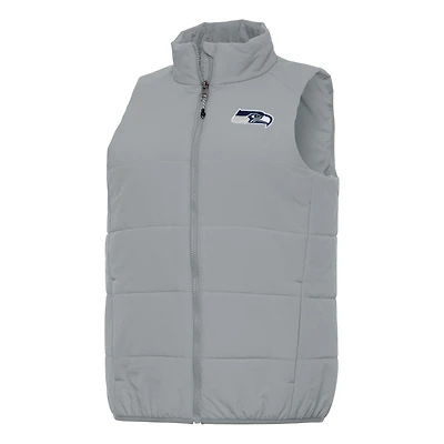 Women's Antigua  Gray Seattle Seahawks Experience Full-Zip Vest
