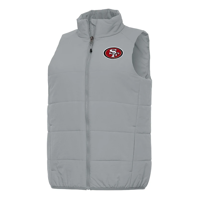 Women's Antigua  Gray San Francisco 49ers Experience Full-Zip Vest