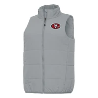 Women's Antigua  Gray San Francisco 49ers Experience Full-Zip Vest