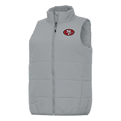 Women's Antigua  Gray San Francisco 49ers Experience Full-Zip Vest