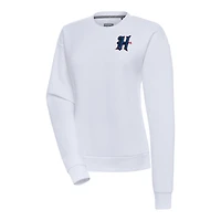 Women's Antigua  White Houston Texans Victory Pullover Sweatshirt