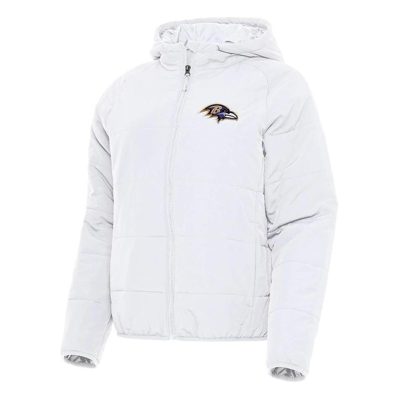 Women's Antigua  White Baltimore Ravens  Universe Full-Zip Hoodie Jacket