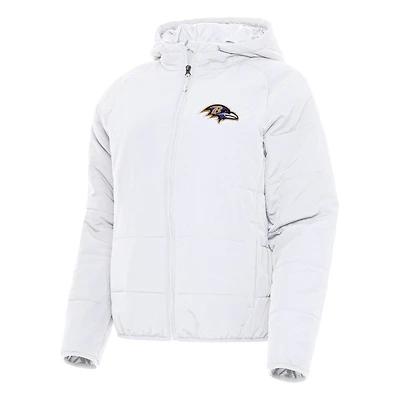 Women's Antigua  White Baltimore Ravens  Universe Full-Zip Hoodie Jacket