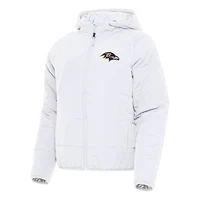 Women's Antigua  White Baltimore Ravens  Universe Full-Zip Hoodie Jacket