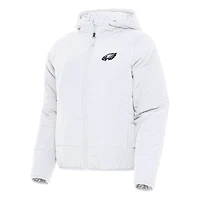 Women's Antigua  White Philadelphia Eagles  Universe Full-Zip Hoodie Jacket