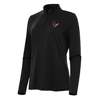 Women's Antigua  Black Houston Texans Reprocess Quarter-Zip Top