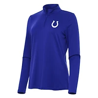 Women's Antigua  Royal Indianapolis Colts Reprocess Quarter-Zip Top