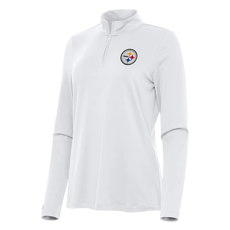 Women's Antigua Pittsburgh Steelers Reprocess Quarter-Zip Top