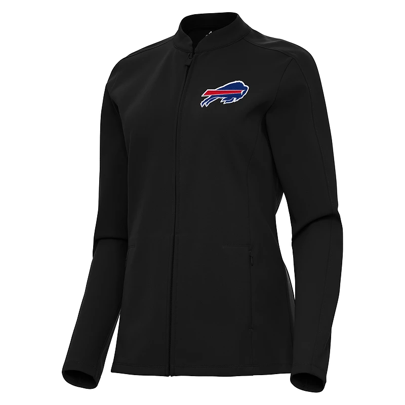Women's Antigua Black Buffalo Bills Regard Full-Zip Jacket