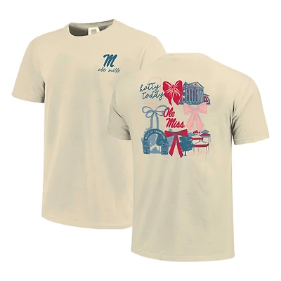 Women's Comfort Colors Natural Ole Miss Rebels Coquette T-Shirt