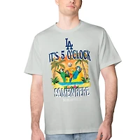 Men's Margaritaville Silver Los Angeles Dodgers Five O'Clock Graphic T-Shirt
