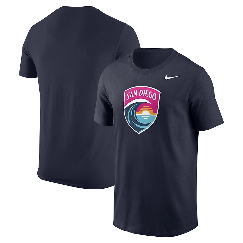 Men's Nike Navy San Diego Wave FC Primary Logo Core T-Shirt