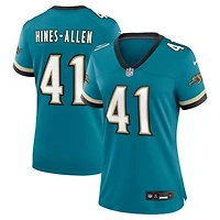 Women's Nike Josh Hines-Allen Teal Jacksonville Jaguars Prowler Throwback Game Jersey