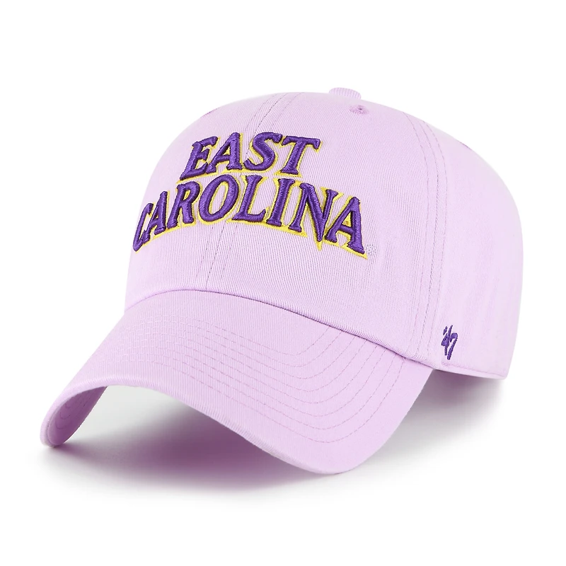 Men's '47 Purple ECU Pirates Clean Up Adjustable Hat