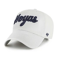 Unisex '47  Georgetown Hoyas Gray Clean Up Adjustable Hat