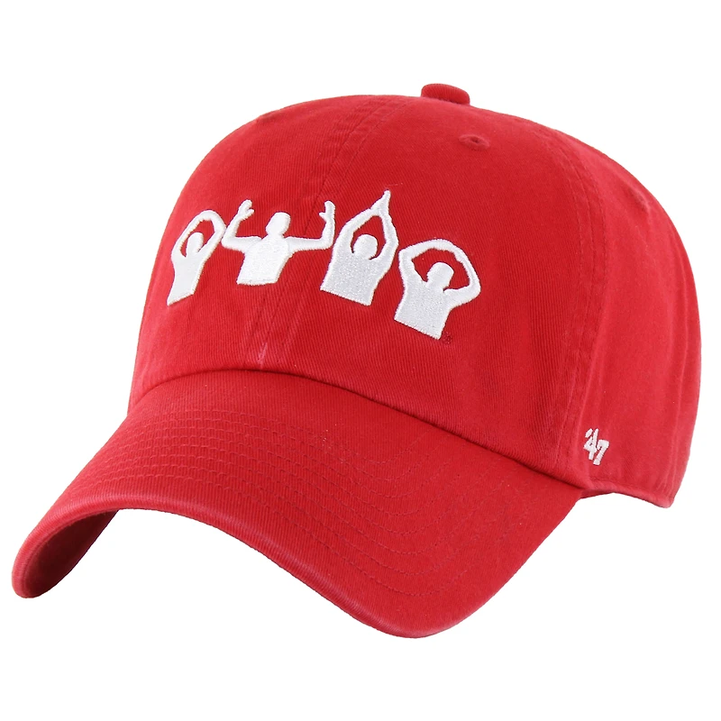 Men's '47 Scarlet Ohio State Buckeyes Clean Up Adjustable Hat