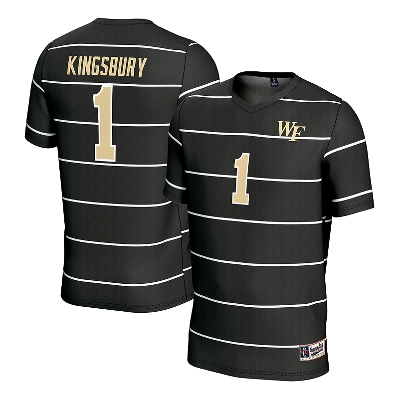Unisex GameDay Greats Aubrey Kingsbury Black Wake Forest Demon Deacons Women's Soccer Fashion Jersey