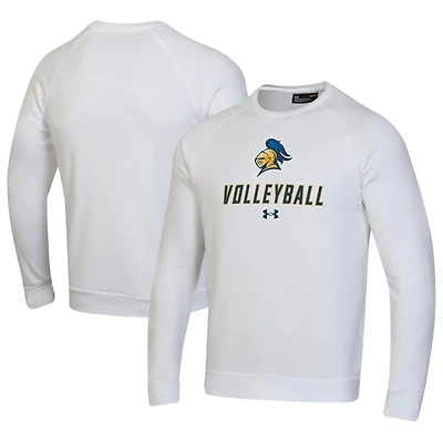 Men's Under Armour White Carleton Knights Volleyball Rival Fleece Raglan Pullover Sweatshirt