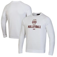 Men's Under Armour White Charleston Cougars Volleyball Rival Fleece Raglan Pullover Sweatshirt