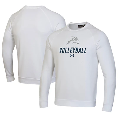 Men's Under Armour White UNF Ospreys Volleyball Rival Fleece Raglan Pullover Sweatshirt