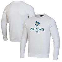 Men's Under Armour White McNeese State Cowboys Volleyball Rival Fleece Raglan Pullover Sweatshirt