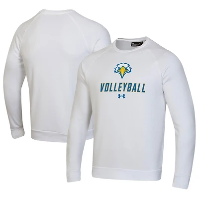 Men's Under Armour White Morehead State Eagles Volleyball Rival Fleece Raglan Pullover Sweatshirt
