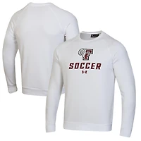 Men's Under Armour White Fordham Rams Soccer Rival Fleece Raglan Pullover Sweatshirt