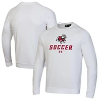 Men's Under Armour White Gardner-Webb Bulldogs Soccer Rival Fleece Raglan Pullover Sweatshirt