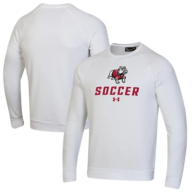 Men's Under Armour White Gardner-Webb Bulldogs Soccer Rival Fleece Raglan Pullover Sweatshirt