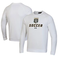 Men's Under Armour White Purdue Fort Wayne Mastodons Soccer Rival Fleece Raglan Pullover Sweatshirt