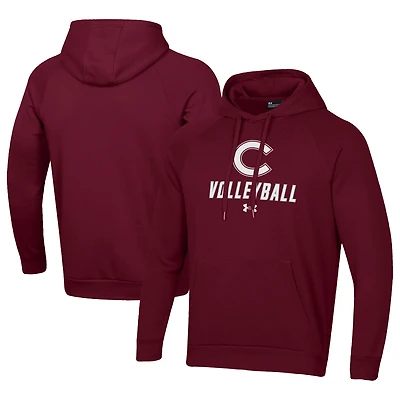 Men's Under Armour Maroon Colgate Raiders Rival Fleece Pullover Hoodie